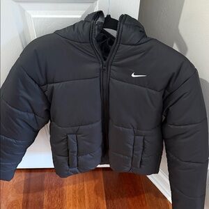 Nike Black Hooded Puffer Jacket